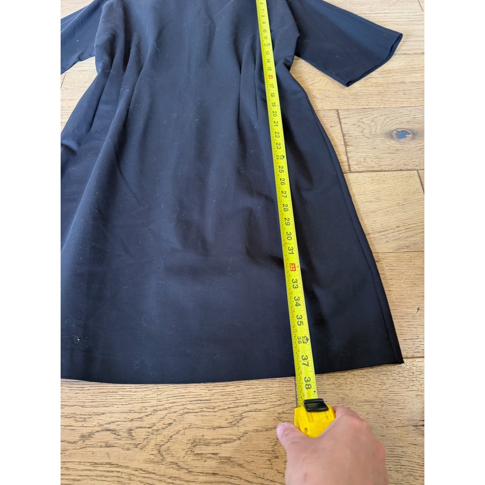 Marimekko Luminanssi Solid Dress 40 Black Excellent Cotton Stretch Shift (2017) - Picture 7 of 10